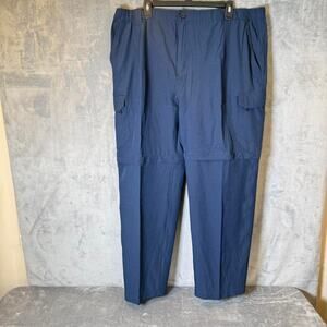 Reel Legends Convertible Fishing Pants XXL Navy Zip Off Cargo Outdoor Hiking